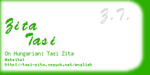 zita tasi business card